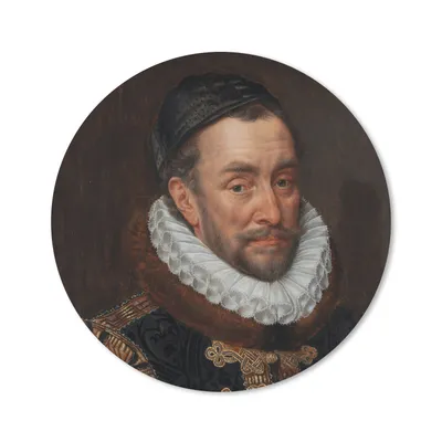 Produktbild von MuchoWow® Mauspad Mousepad Wilhelm von Oranien - Gemälde von Adriaen Thomasz. 20x20 cm - Mousepads - Maus Mat - Pad - Mausunterlage - Schreibtischmatte