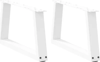 Produktbild von Couchtischbeine V-Form 2 Stück Weiß 70x(30-31,3) cm Stahl