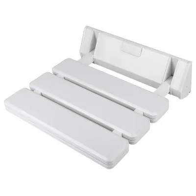 Image de Siège de douche rabattable mural Salle de bain Tabouret de douche Chaise de douche blanc