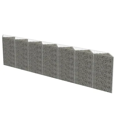 Produktbild von vidaXL Gabionenwand Verzinkter Stahl 450×30×100 cm
