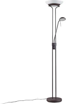 Produktbild von Lindby LED-Stehlampe Yveta, rostfarben, Leselampe, dimmbar