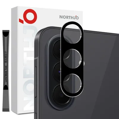 Produktbild von Samsung Galaxy S26 FE Kamera Objektivschutz - NORTHJO 9H Panzerglas - Schwarz