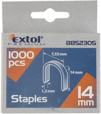 Produktbild von Spony oblé, balení 1000ks, 14mm, 7,55x0,52x1,2mm