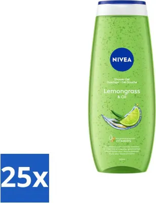 Produktbild von NIVEA - Duschgel - Lemongras & Oil Care - Glattes & erfrischendes Hautgefühl - 500 ml - Vorteilspack - 25 Stücke