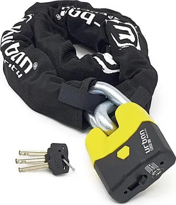 Image de Cadenas de sécurité urbaine U8k+120 Sra, cadenas à chaîne, jaune, 120 cm