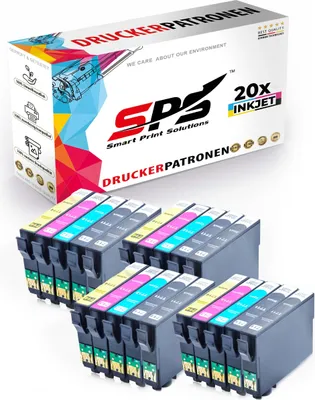 Produktbild von 20x Tinten T0711 T0712 T0713 T0714 Multipack kompatibel für Epson Stylus SX515