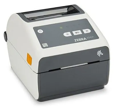 Produktbild von Zebra ZD421D, Wärmeübertragung, 203 x 203 DPI, 152 mm/sek, Verkabelt & Kabellos, Grau, Weiß
