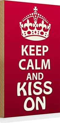 Produktbild von Holzschild Spruch 20x30cm Keep Calm and kiss on