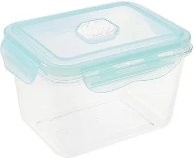 Obrázok produktu pre Ibenzoa® Priehľadná úložná nádoba z materiálu Tritan, objem 0,7 l (14×11×9 cm) s uzáverom na zacvaknutie – bez BPA, možnosť skladovania a vhodná do umývačky riadu