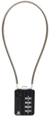 Image de Cadenas numérique à câble, 4 chiffres, 3 mm, 30 cm, 1 pièce