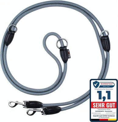 Image de Laisse pour chien réglable de 3 m, en nylon robuste, gris