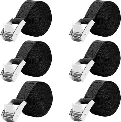 Imagen del producto de Correas de sujeción, 2,5 metros de longitud, juego de 6 unidades, 2,5 cm de ancho, para asegurar la carga
