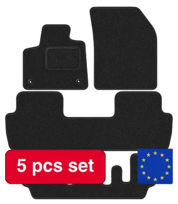 Image de Tapis de sol pour voiture, fibres synthétiques, antidérapants, noirs