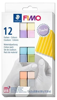 Zdjęcie produktu dla Staedtler FIMO 8023 C, Glinka do modelowania, Różne kolory, Dorosły, 12 szt., 110 °C, 30 min