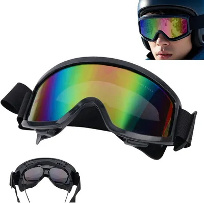 Productafbeelding van Skibril voor brildragers - Sneeuwbril Motorcrossbril - Wintersport Outdoorsporten - Anti-condens UV400 bescherming - 180 mm breed 90 mm hoog