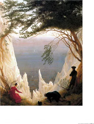 Produktbild von Caspar David Friedrich Kunstdruck Bild - Die Kreidefelsen Auf Rügen, 1818 (72 x 57 cm)