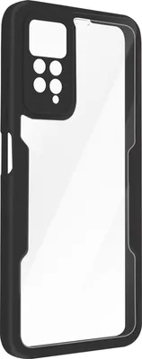 Zdjęcie produktu dla Avizar, pokrowiec 360° Redmi Note 11 / 11s, twardy tył + silikonowa ramka, czarny