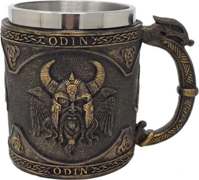 Produktbild von Götterkrug Odin Weinkelch Nordischer Gott Krug Becher