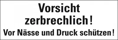 Produktbild von Dreifke® Aufkleber I Hinweisetikett Zerbrechl.! Vor Nässe..., weiß, Haftpapie...