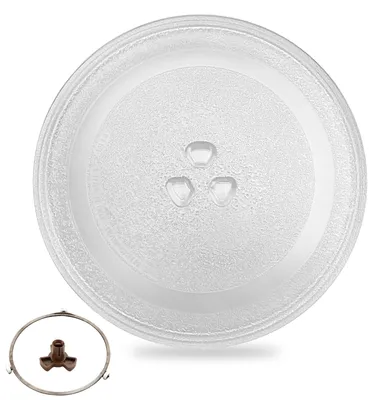 Mikrowellenteller Glas Ø 24,5 cm mit Drehring & Halter