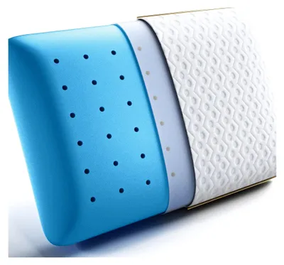 Produktbild von Gel-Memory-Schaumkissen 40x60, 14cm Höhe, orthopädisches Kopfkissen für Seitenschläfer, ergonomisches Kissen mit abnehmbarem und waschbarem Bezug,