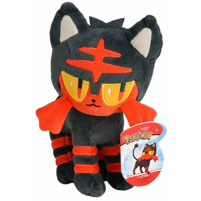 Produktbild von Pokemon - Plüschfigur - Flamiau (20cm)  Kuscheltier Stofftier Plüschtier Litten