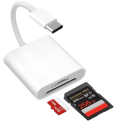 Obrázok produktu pre Čítačka SD kariet USB-C pre iPhone 15, 16, 17, iPad Pro, Samsung S25