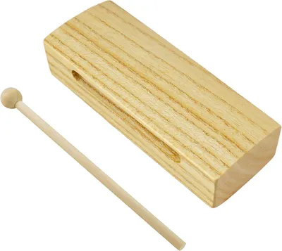 Produktbild von Percussion Holzblock mit Klöppel, einzelne Ton, inkl. Klöppel, für Musiker