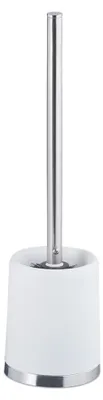 Produktbild von Relaxdays WC-Garnitur, Kunststoff WC-Bürstenhalter mit Toilettenbürste, stehend, wechselbarer Bürstenkopf, 37 cm, weiß