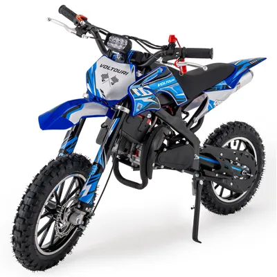 Obrázok produktu pre VOLTOURI Mini Cross Benzínový CR49-E | Elektrické Štartovanie | 49 cm³ | 35 km/h | Modrá