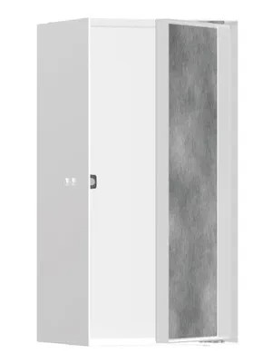 Productafbeelding van Inbouwkast XTRASTORIS, steenlook afwerking. Deur: 300x150x140mm, matwit. Afmetingen: 300 x 150 x 140 mm, matwit