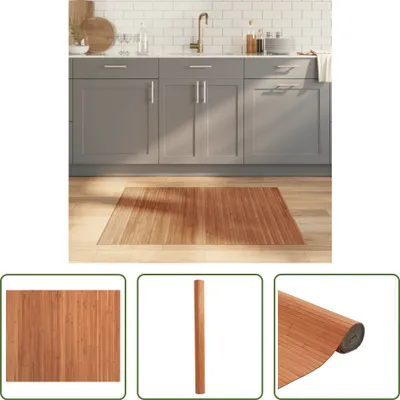 Produktbild von The Living Store Teppich Rechteckig Braun 80x100 cm Bambus
