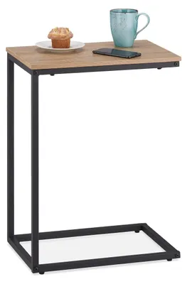 Immagine prodotto di Tavolino industriale a U - 60 x 30 x 45 cm - Nero e marrone