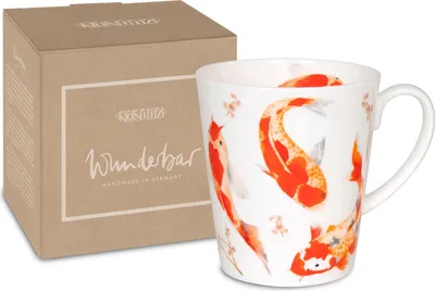 Produktbild von Könitz Tasse Wunderbar Koi, Becher, Kaffeebecher, Bone China, Bunt, 600 ml, 11 5 255 2684