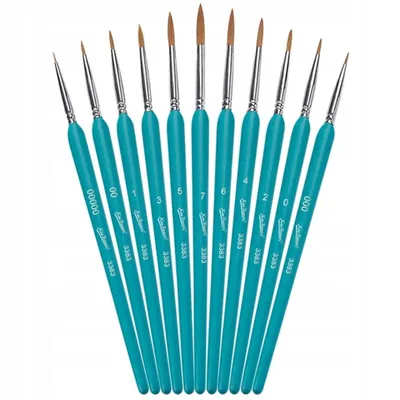 Produktbild von Professionelles Künstlerpinsel Set 11 Stück – Präzise Malerpinsel für Acryl-, Öl- & Aquarellmalerei – Perfekt für Kunst & Hobby