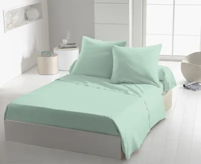 Produktbild von Mikrofaser Spannbettlaken, 180 x 290 cm, 82 g, Wassergrün, HOME LINGE PASSION HP72096