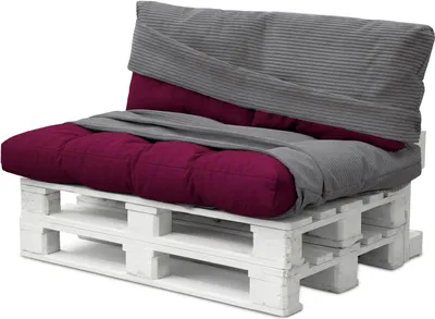 Produktbild von Aspero Palettenkissenbezüge 2-teilig aus Streifen-Flanell