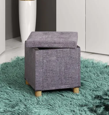 Produktbild von VCM Stoff Sitztruhe | Maße ca. H. 40 x B. 38 x T. 38 cm | Kiste für flexiblen Einsatz in allen Wohnräumen | Aufbewahrungsbox | Sitzhocker - Sizos M