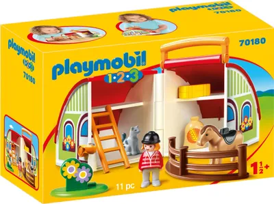 Produktbild von PLAYMOBIL 1.2.3. 70180 Mein Mitnehm-Reiterhof