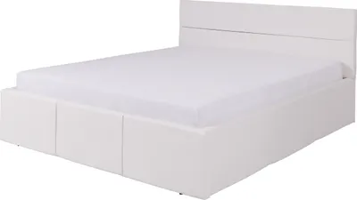 Produktbild von Polsterbett Bett Doppelbett LABRI Kunstleder Weiss 160x200cm