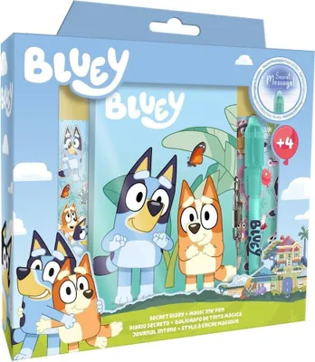 Produktbild von Bluey Tagebuch mit Zauberstift zum kreativen Schreiben und Zeichnen