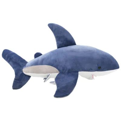 Immagine prodotto di vidaXL Grande squalo bianco peluche peluche blu e bianco