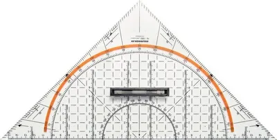 Produktbild von Technisches Zeichendreieck 325 mm, abnehmbarer Griff, Tuschenoppen