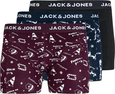 Produktbild von Jack & Jones Snowflake Boxershorts 3 Einheiten Mehrfarbig S Herren Mehrfarbig S