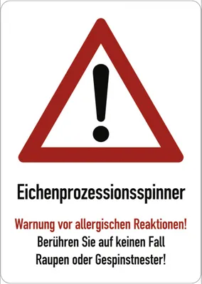 Produktbild von Dreifke® Eichenprozessionsspinner Warnung vor ..., Aluminium, 210x297 mm