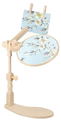 Stickrahmen-Halterung, höhenverstellbar 35,6–47 cm, Holz, 360° drehbar