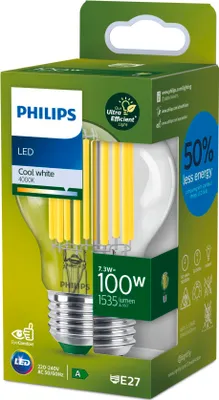 A product box for a Philips LED light bulb.