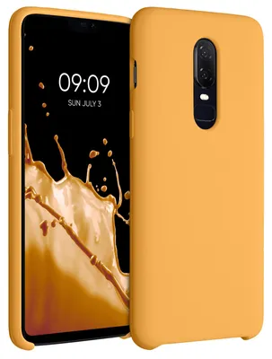Produktbild von kwmobile Handyhülle für OnePlus 6 Hülle - Case Silikon - Kabelloses Laden - Schutzhülle Cover in Marigold