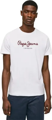 Produktbild von Herren Weißes Kurzarm-T-Shirt: Nachhaltige Baumwolle, Regular Fit
