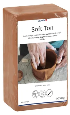 Obrázok produktu pre Mäkká hlinená terakota 2500g tvrdnúca na vzduchu / horľavá 1040°C